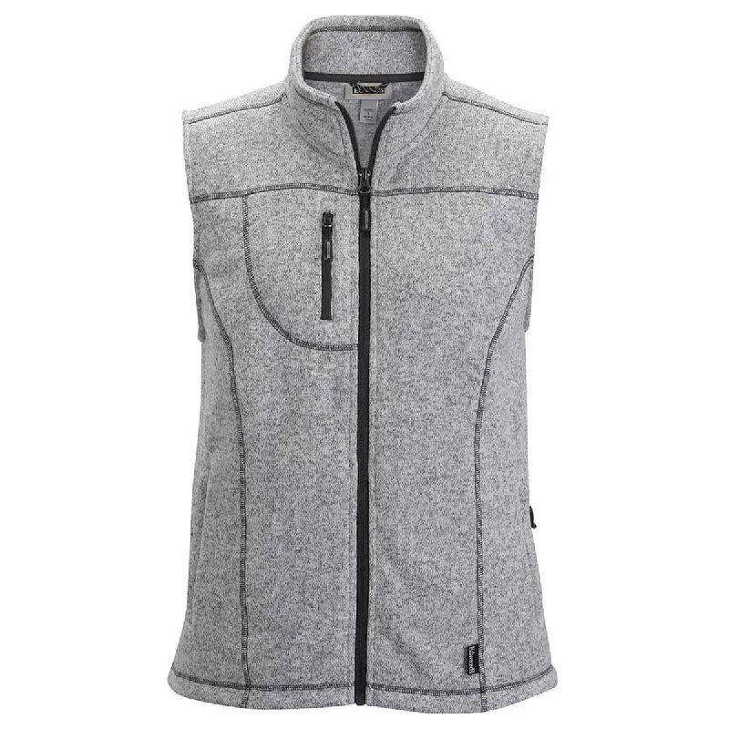 Edwards Women's Athletic Grey Sweater Knit Fleece Vest With Pockets