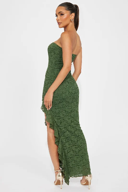 Elizabeth Lace Maxi Dress - Olive