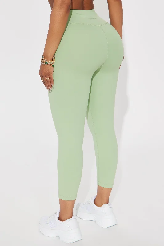 Flexibility Super Soft Capri Active Legging - Sage