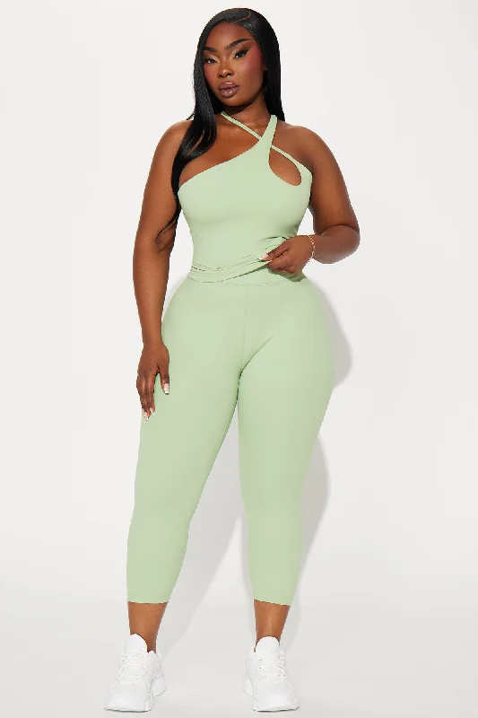 Flexibility Super Soft Capri Active Legging - Sage