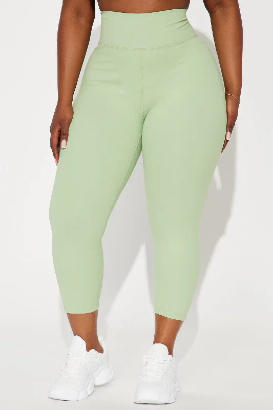 Flexibility Super Soft Capri Active Legging - Sage