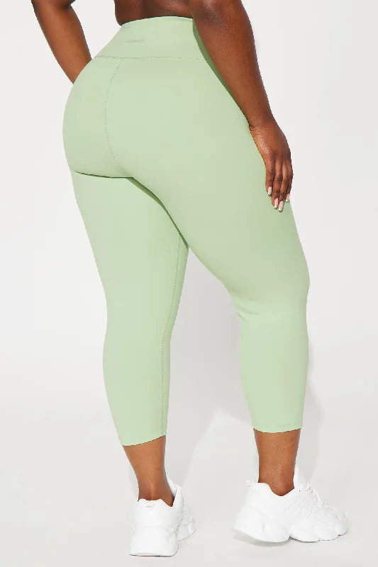 Flexibility Super Soft Capri Active Legging - Sage