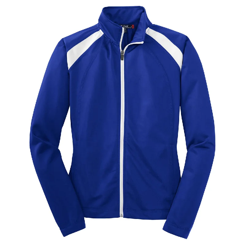 Sport-Tek Women's True Royal/White Tricot Track Jacket