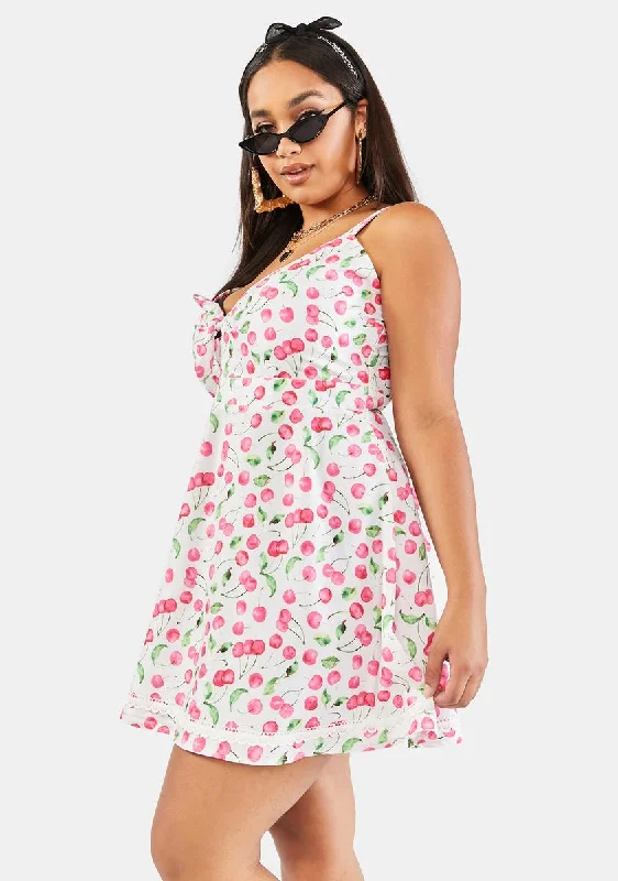 Plus Cherry Settle Down Sometime Mini Dress