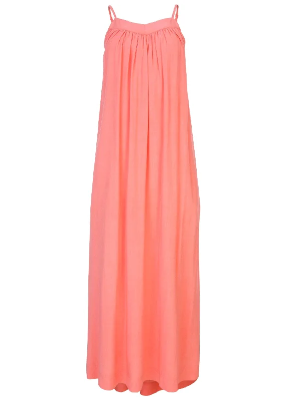 V Neck maxi dress - Coral