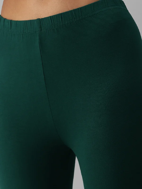 Ankle Leggings-Bottle Green