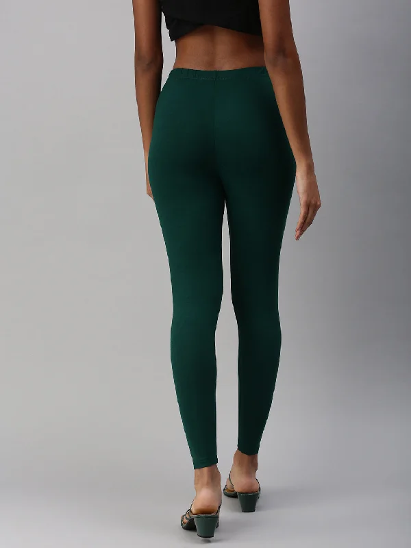 Ankle Leggings-Bottle Green