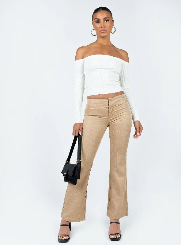 Dami Low Rise Pants Beige