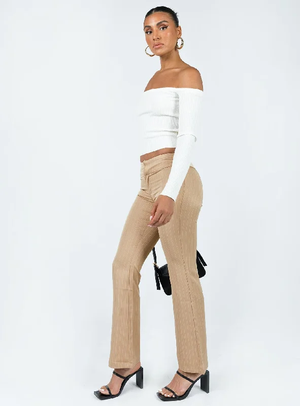 Dami Low Rise Pants Beige