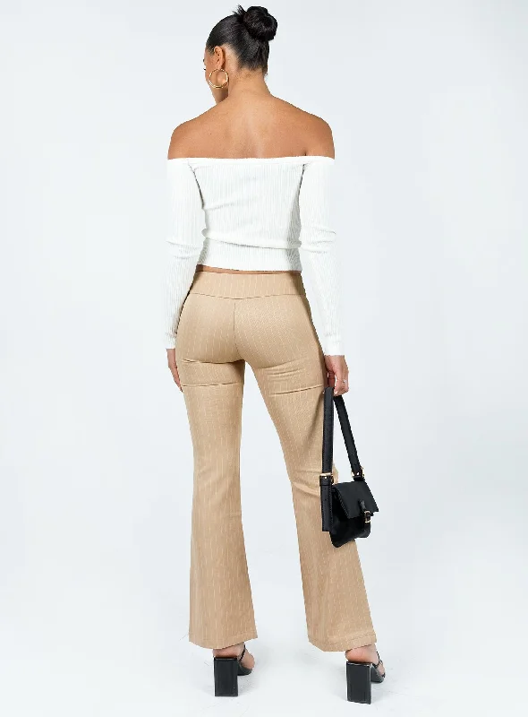 Dami Low Rise Pants Beige