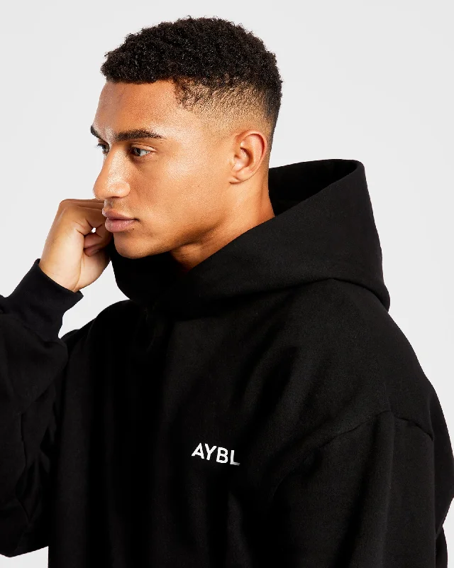 Essential Oversized Hoodie - Black