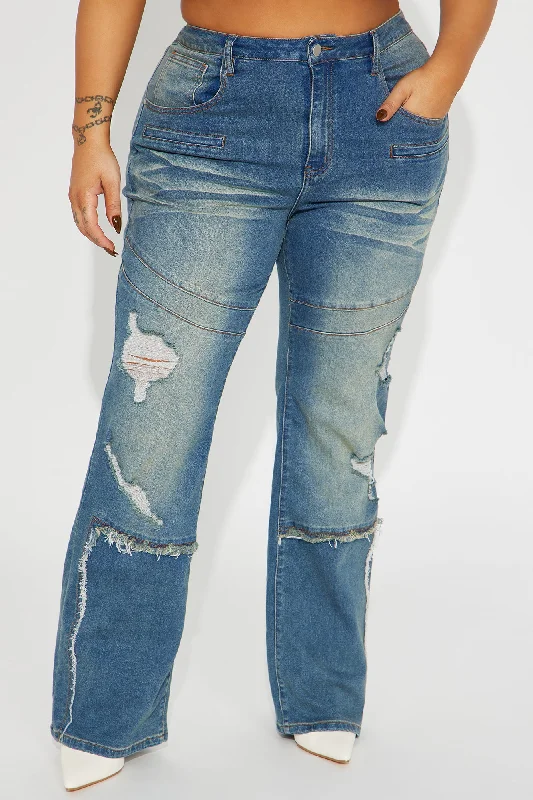 Gave My All Tinted Straight Leg Jeans - Medium Wash