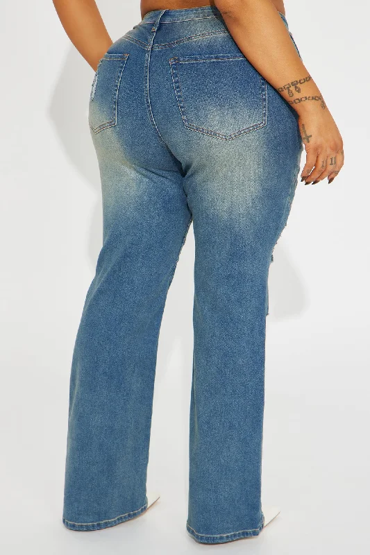 Gave My All Tinted Straight Leg Jeans - Medium Wash