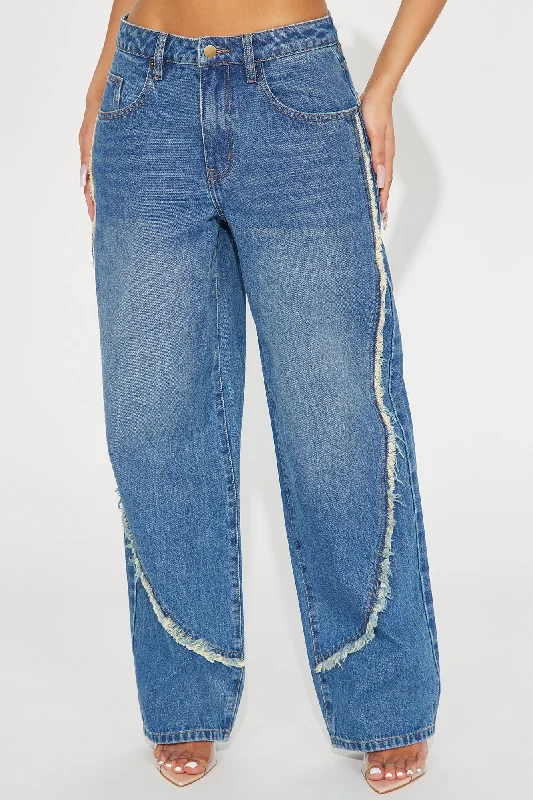 Handle With Care Straight Leg Jeans - Dark Wash