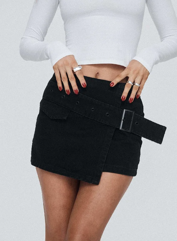 Havenwood Mini Skirt Black Denim