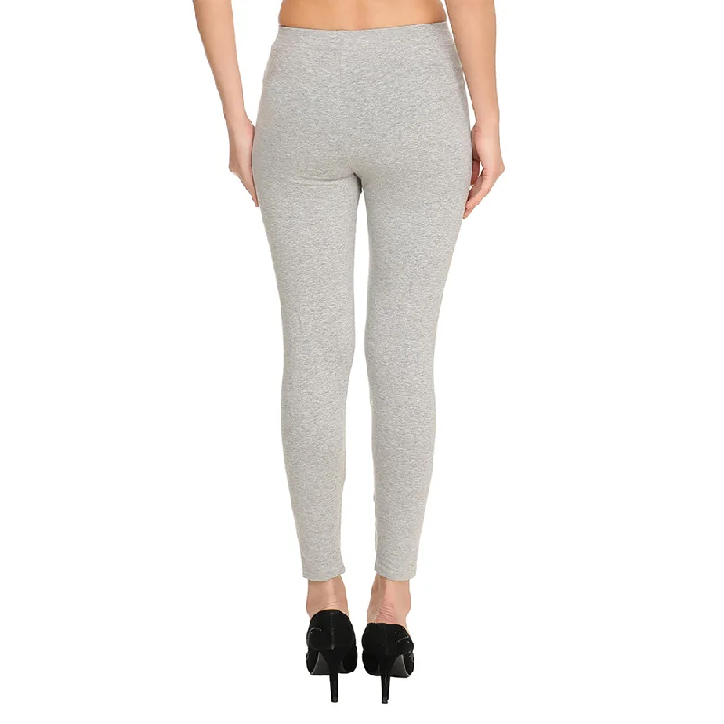 HiFlyers Women Grey Ankle Length Leggings / Yoga Pant