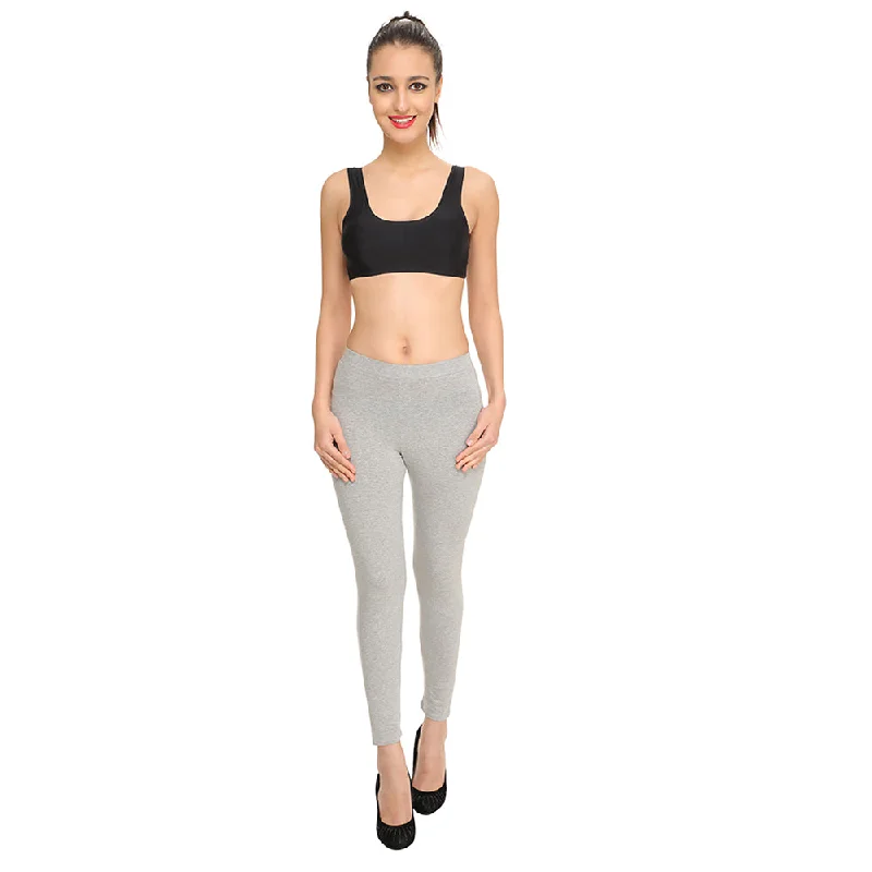 HiFlyers Women Grey Ankle Length Leggings / Yoga Pant