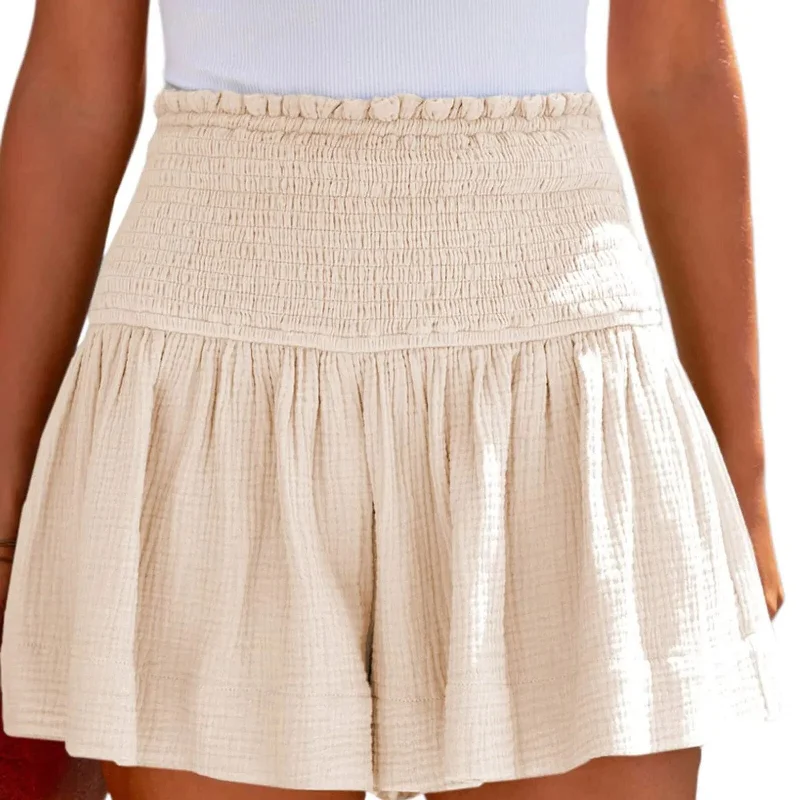 High Elastic Plus Size Shorts Shorts