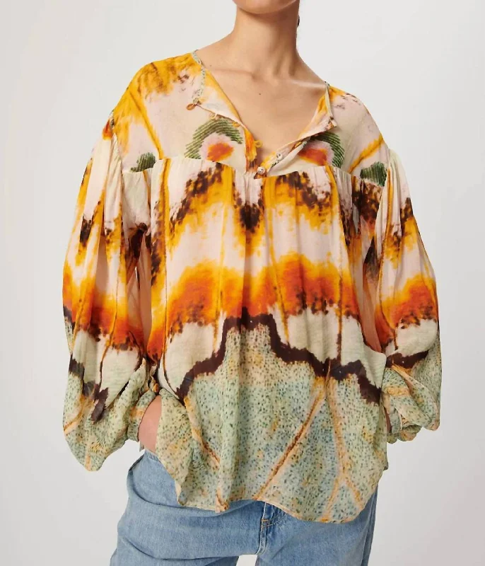 Iris Blouse In Petal Skin Yellow