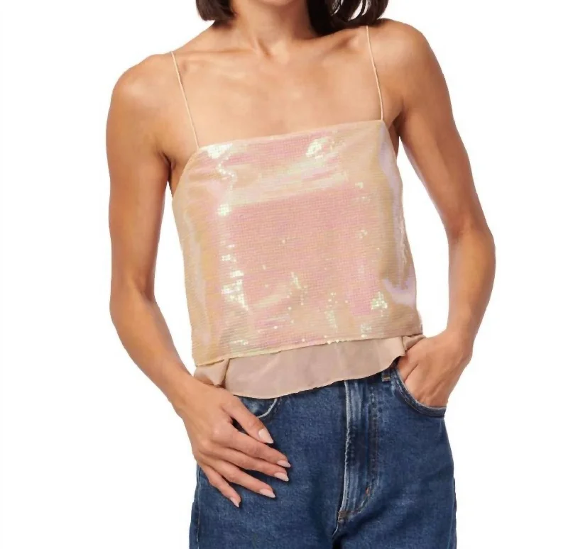 Jojo Cami Top In Opal Sequin