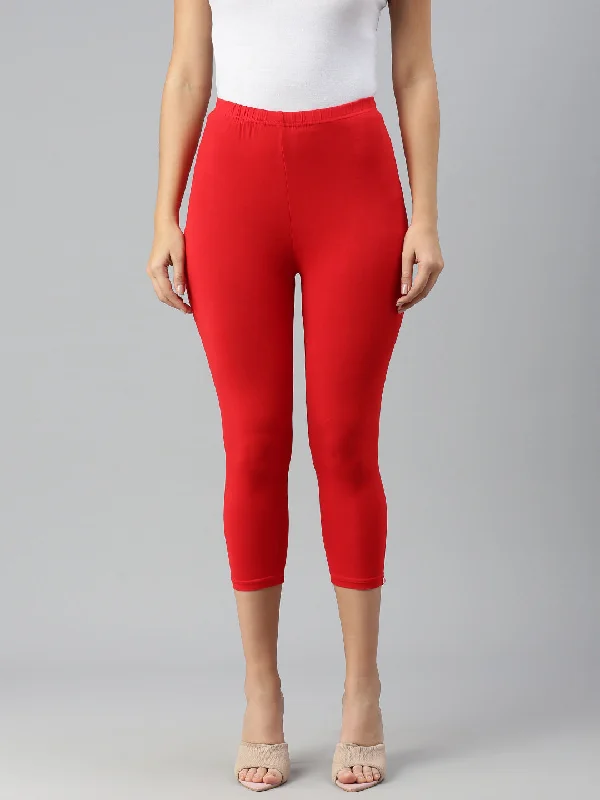 Leggings capri-Red