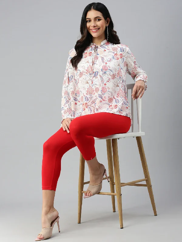 Leggings capri-Red