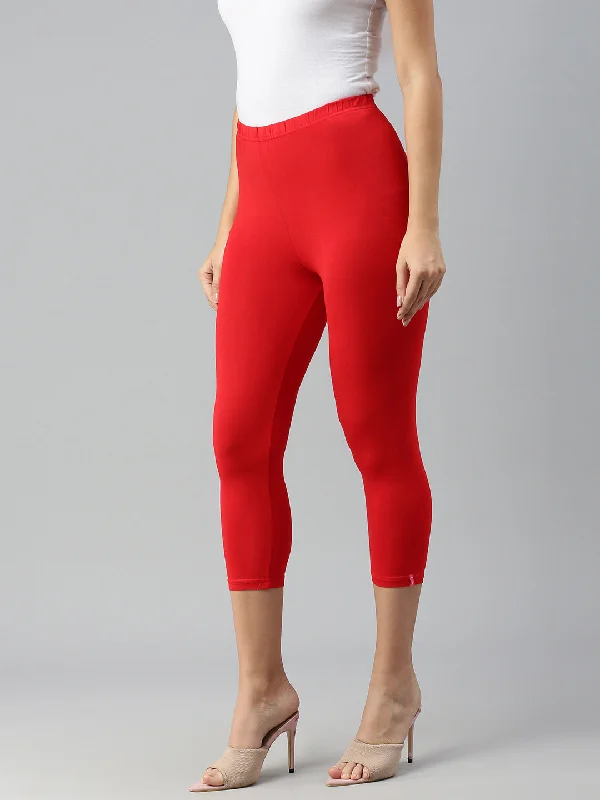 Leggings capri-Red