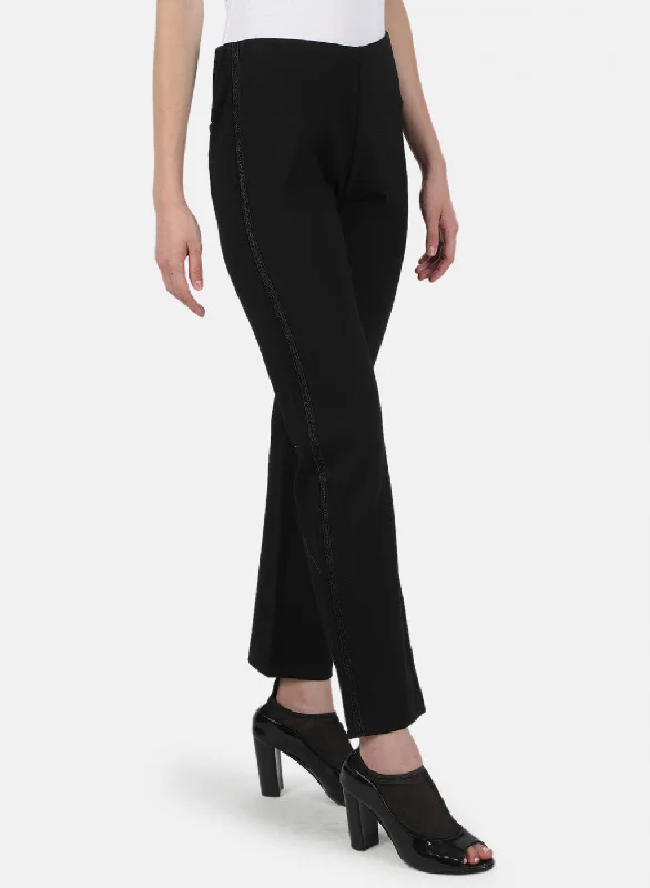 Women Black Plain Jegging