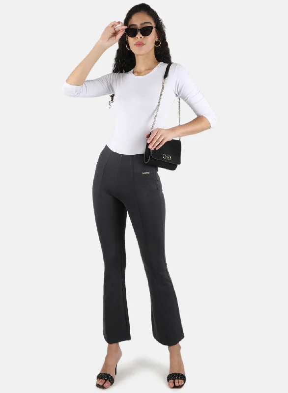 Women Grey Plain Jegging