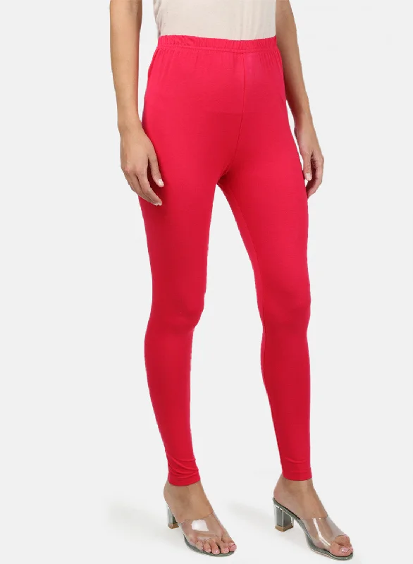 Womens Red Plain Legging