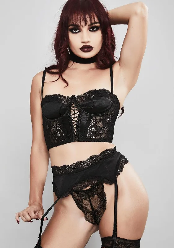 Moral Dilemma Lace Bustier Set