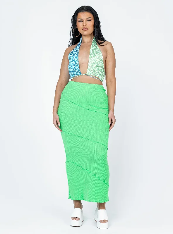 Oscar Maxi Skirt Apple Green