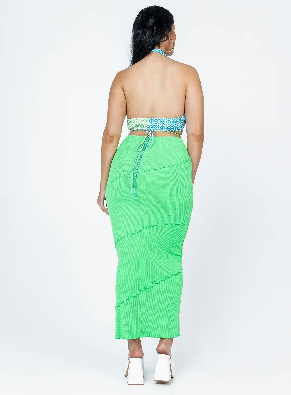 Oscar Maxi Skirt Apple Green