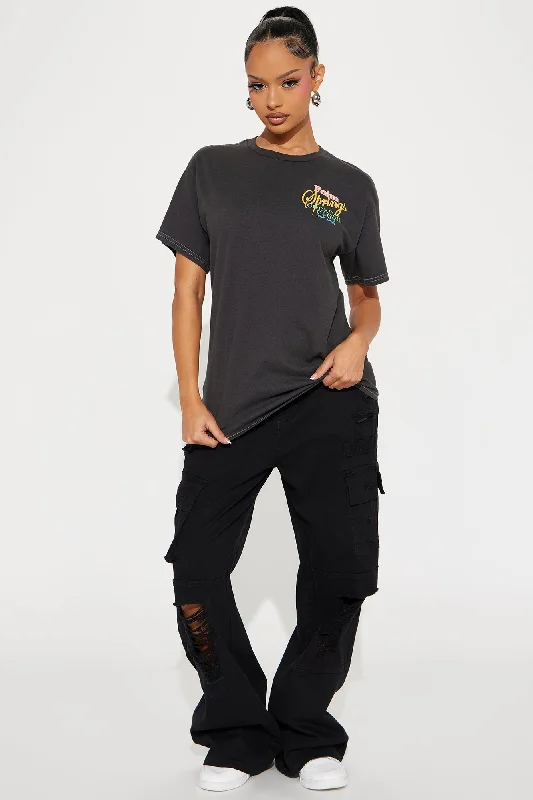 Palm Springs Cocktail Club Tee - Charcoal