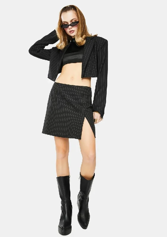 Pinstripe Sheny Mini Skirt