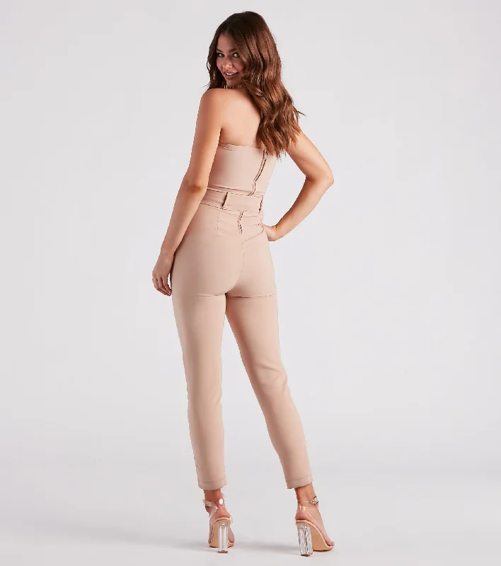 Sophiscated Chic Belted Jumpsuit