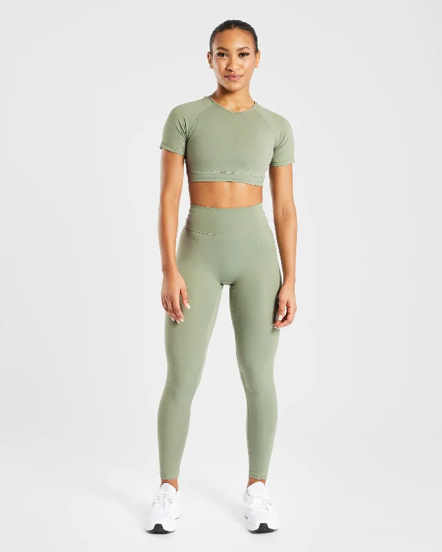 Staple Leggings - Olive Green