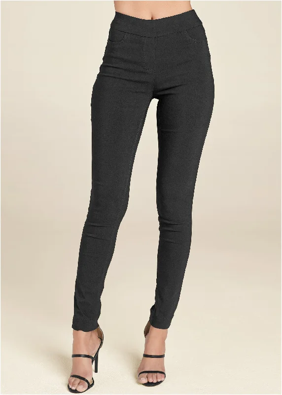 Slimming stretch jeggings - Black