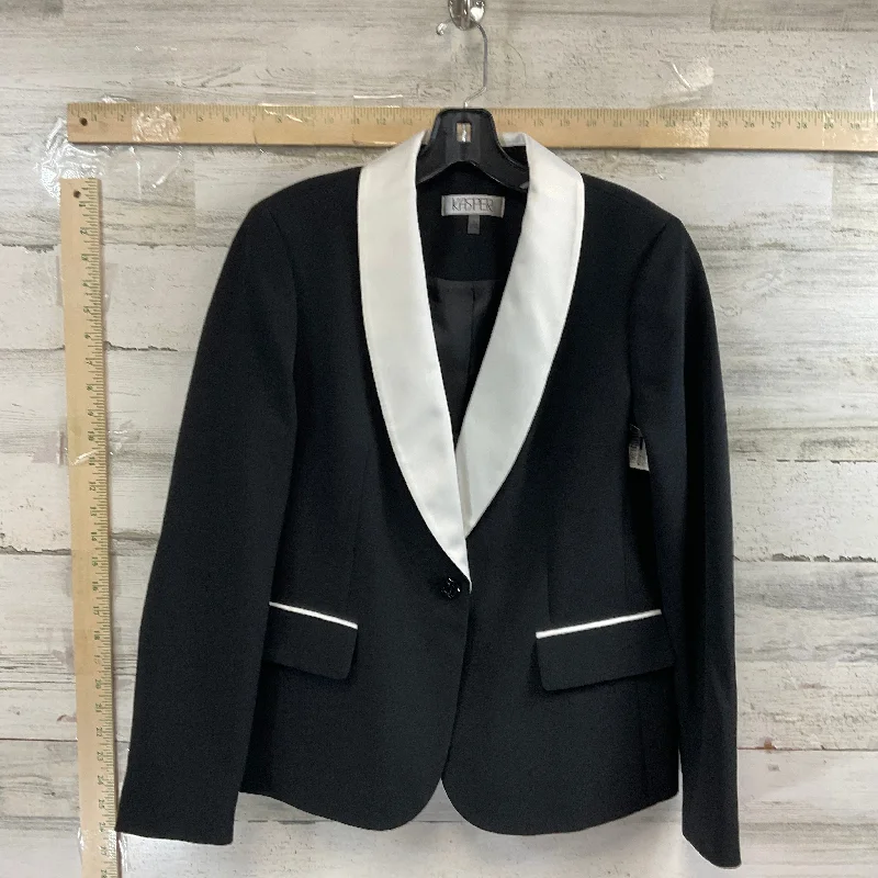 Blazer By Kasper In Black & White, Size: S