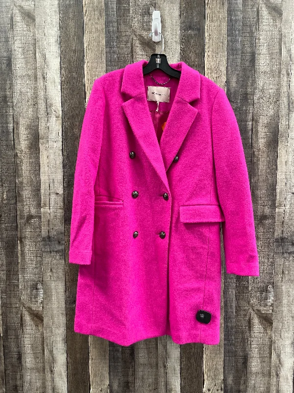 Coat Wool By Bcbg In Pink, Size: S