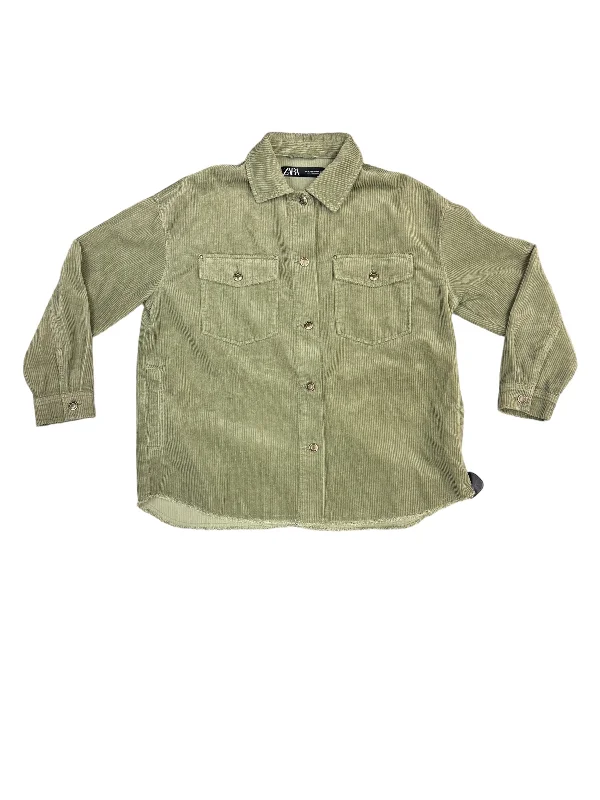 Green Jacket Shirt Zara, Size M