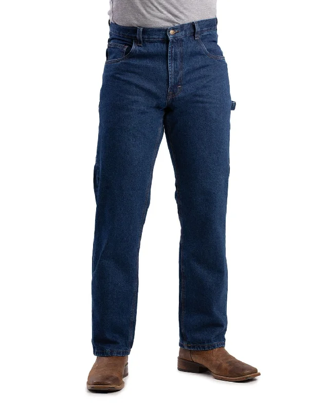 Berne Mens Stone Wash Dark 100% Cotton Relaxed Carpenter Jean