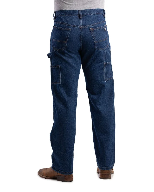 Berne Mens Stone Wash Dark 100% Cotton Relaxed Carpenter Jean