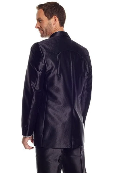 Circle S Mens Black Polyester Swedish Knit Tulsa Sportcoat Jacket Blazer