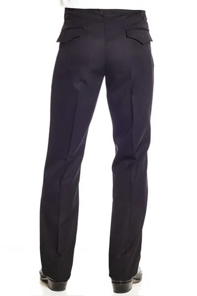 Circle S Mens Black Western Poly Blend Ranch Dress Pant