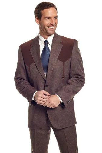 Circle S Mens Heather Chestnut Polyester Boise Sportcoat Jacket Blazer 42 S