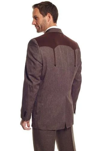 Circle S Mens Heather Chestnut Polyester Boise Blazer Sport Coat