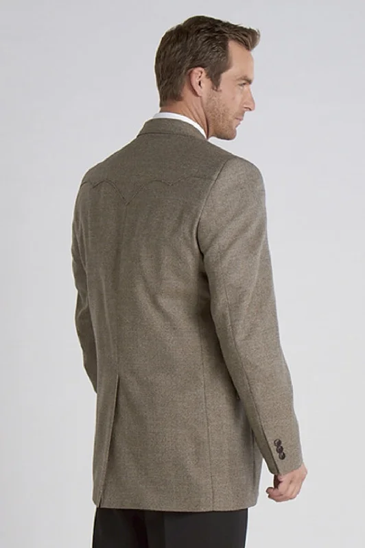 Circle S Mens Plano Donegal Sport Coat Donegal Brown Wool Blend Blazer