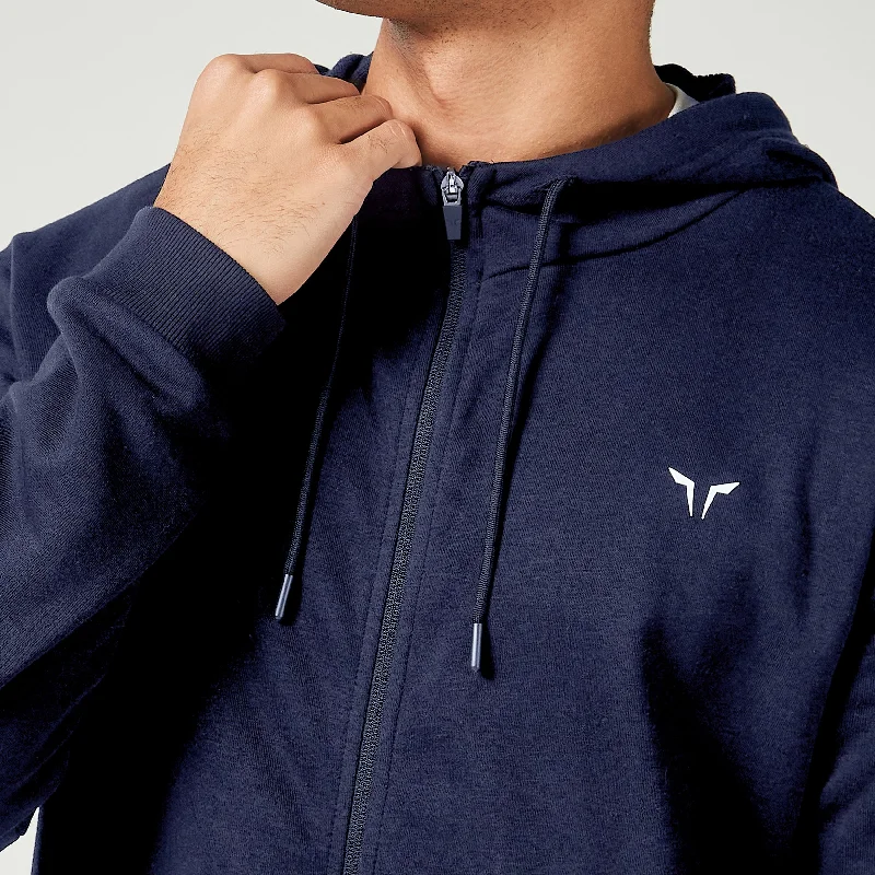 Essential Zipped Hoodie - Navy