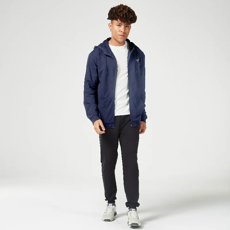 Essential Zipped Hoodie - Navy